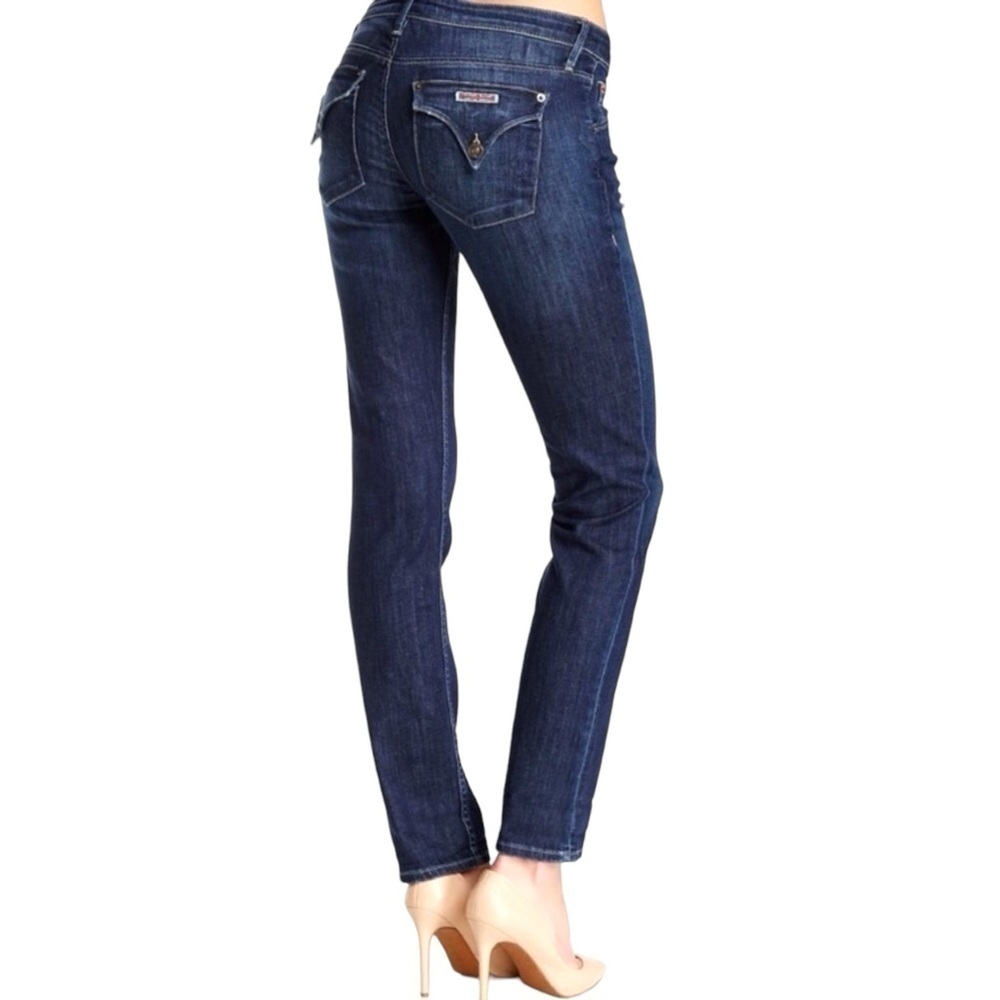 Hudson Jax Boyfriend‎ Skinny Jeans Size 24 Medium Wash Flap Pockets